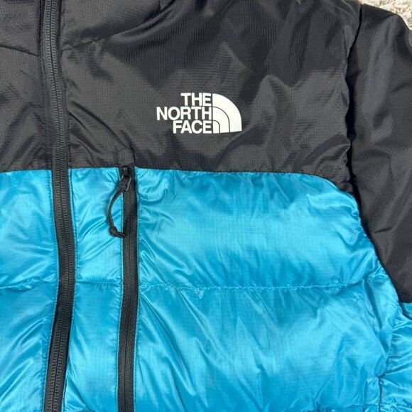 The North Face 700 Down Puffer Jacket – Blue/Black – Hooded Size M - Picture 6 of 16